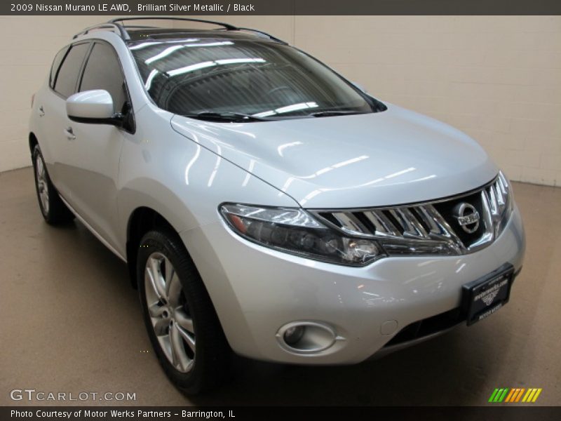 Brilliant Silver Metallic / Black 2009 Nissan Murano LE AWD