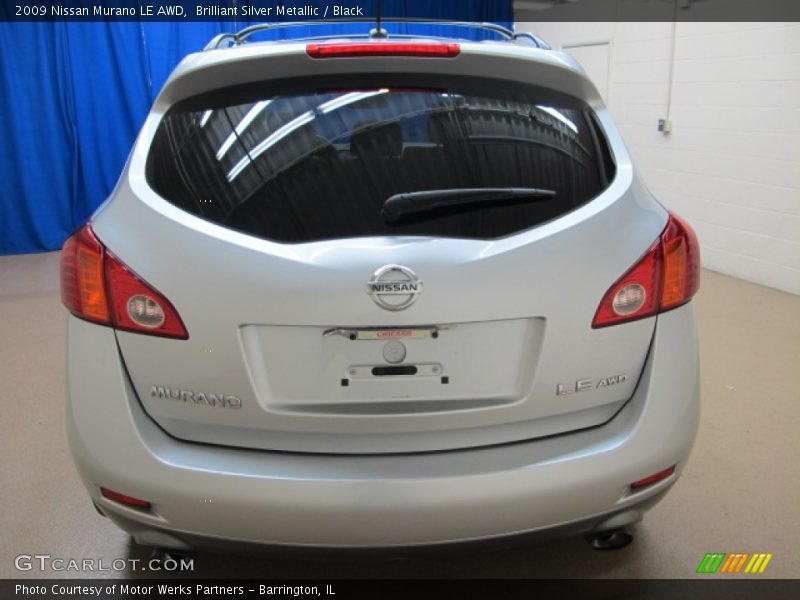 Brilliant Silver Metallic / Black 2009 Nissan Murano LE AWD