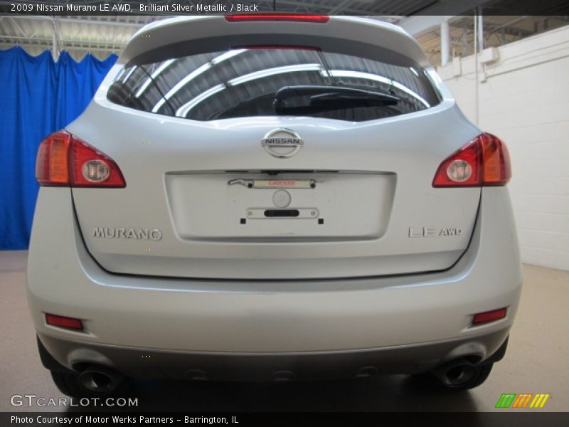 Brilliant Silver Metallic / Black 2009 Nissan Murano LE AWD