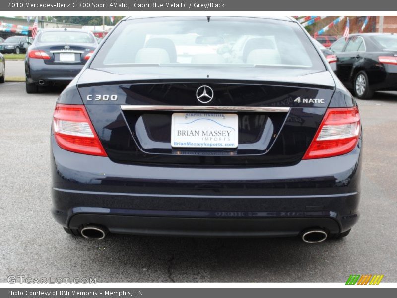 Capri Blue Metallic / Grey/Black 2010 Mercedes-Benz C 300 Sport 4Matic