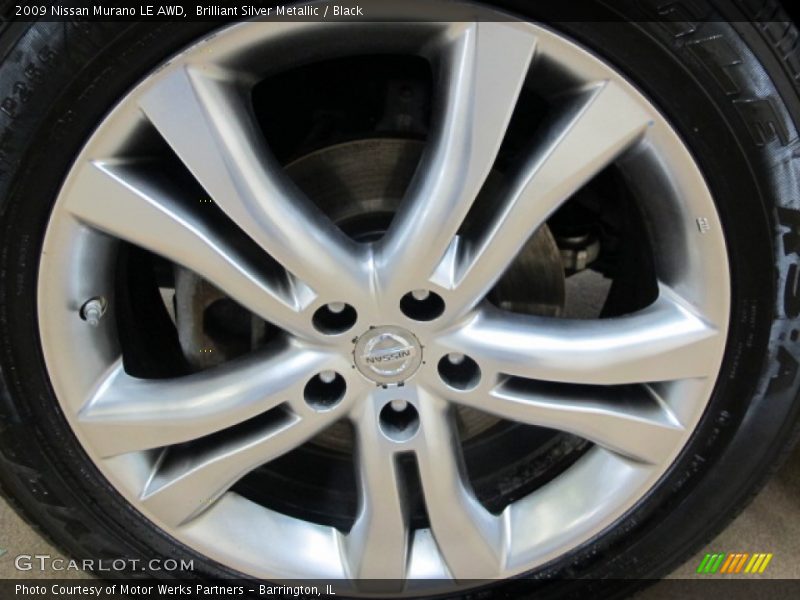 Brilliant Silver Metallic / Black 2009 Nissan Murano LE AWD