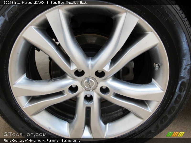 Brilliant Silver Metallic / Black 2009 Nissan Murano LE AWD