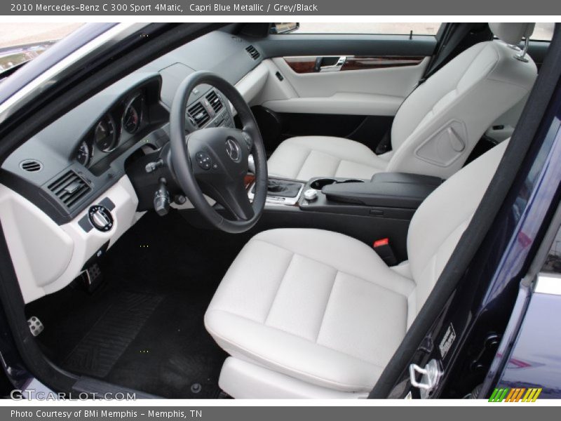 Capri Blue Metallic / Grey/Black 2010 Mercedes-Benz C 300 Sport 4Matic