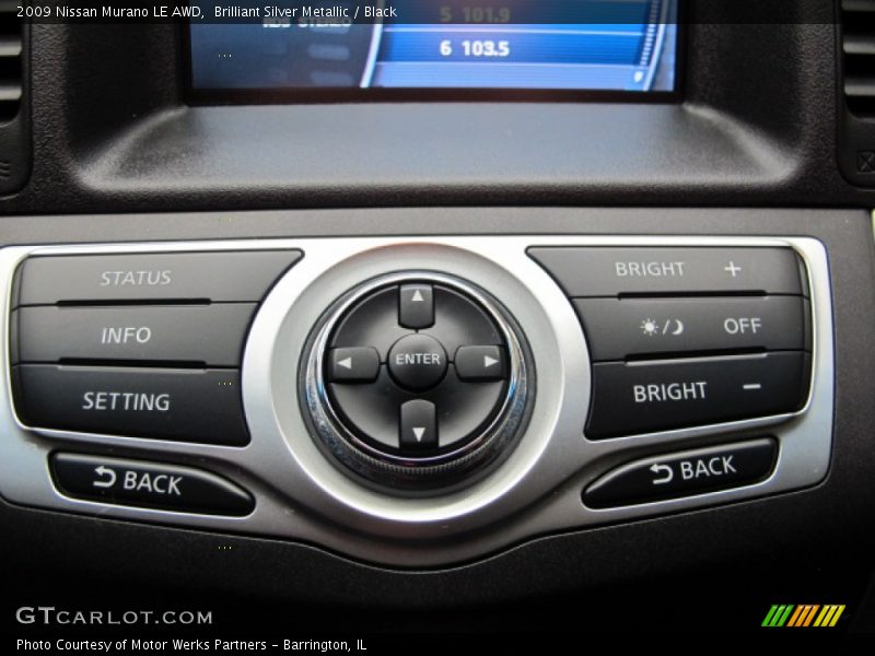 Brilliant Silver Metallic / Black 2009 Nissan Murano LE AWD