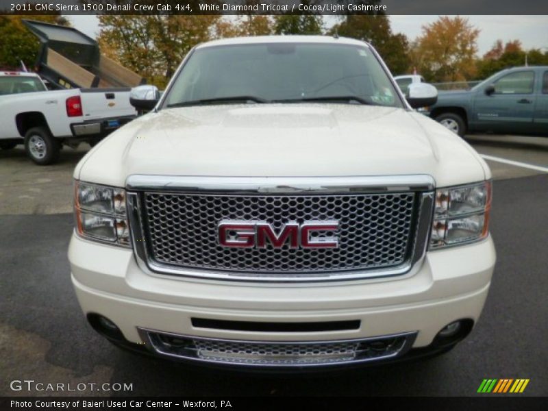 White Diamond Tricoat / Cocoa/Light Cashmere 2011 GMC Sierra 1500 Denali Crew Cab 4x4