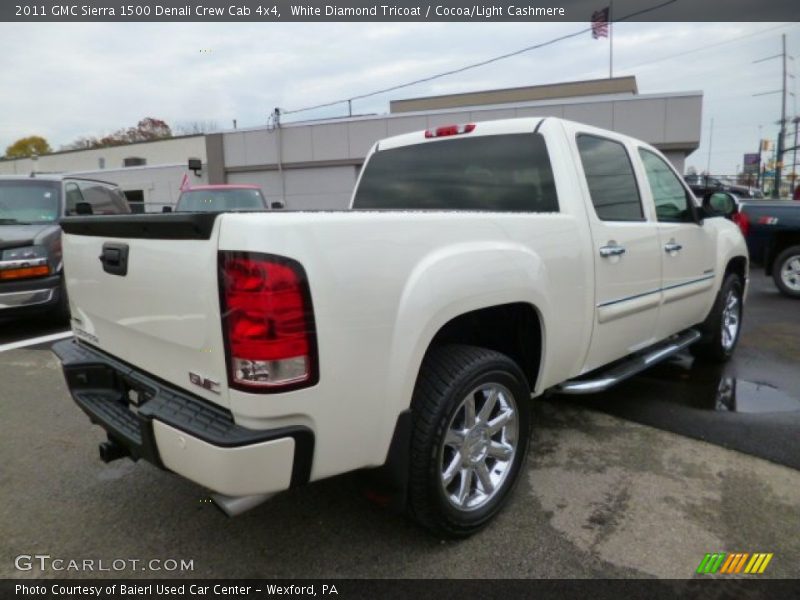 White Diamond Tricoat / Cocoa/Light Cashmere 2011 GMC Sierra 1500 Denali Crew Cab 4x4