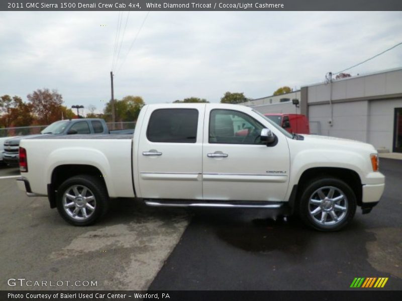 White Diamond Tricoat / Cocoa/Light Cashmere 2011 GMC Sierra 1500 Denali Crew Cab 4x4