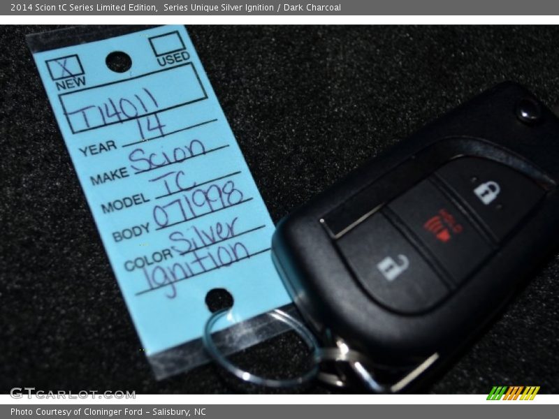 Series Unique Silver Ignition / Dark Charcoal 2014 Scion tC Series Limited Edition