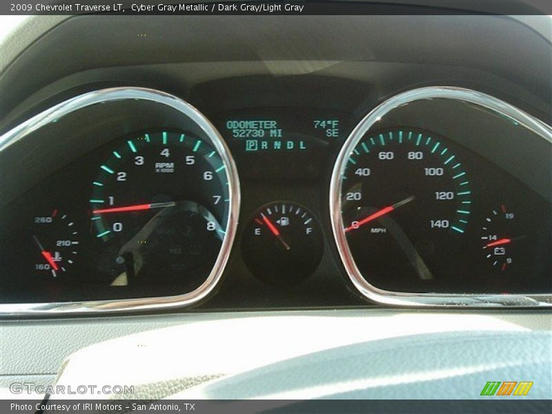 Cyber Gray Metallic / Dark Gray/Light Gray 2009 Chevrolet Traverse LT