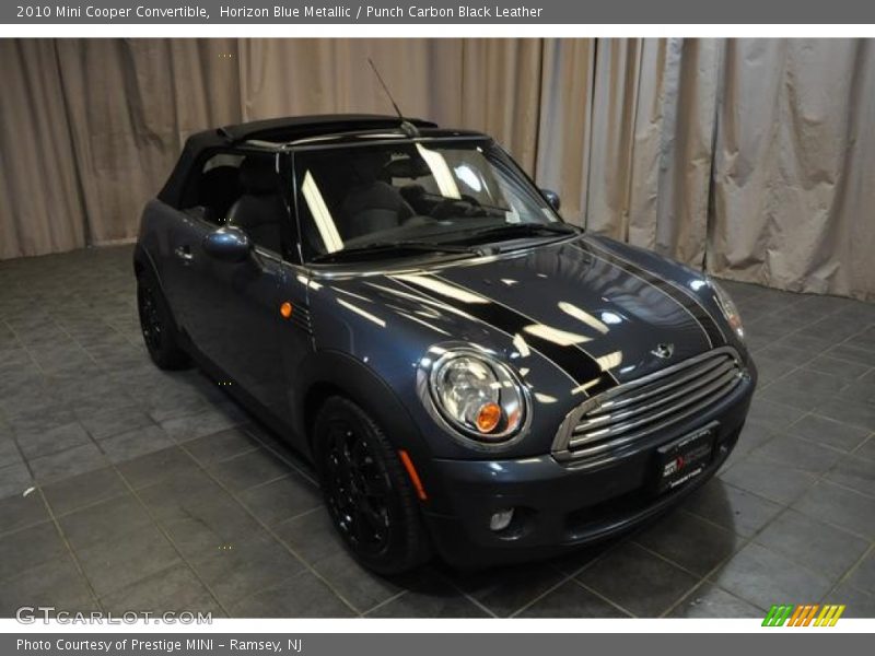 Horizon Blue Metallic / Punch Carbon Black Leather 2010 Mini Cooper Convertible