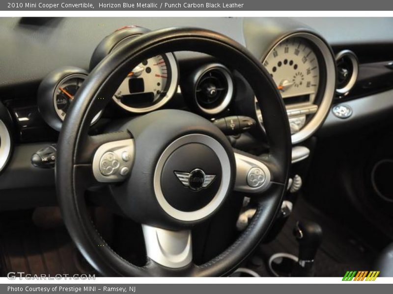 Horizon Blue Metallic / Punch Carbon Black Leather 2010 Mini Cooper Convertible