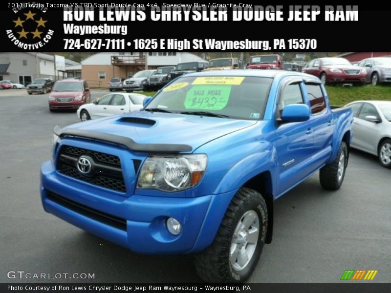 Speedway Blue / Graphite Gray 2011 Toyota Tacoma V6 TRD Sport Double Cab 4x4