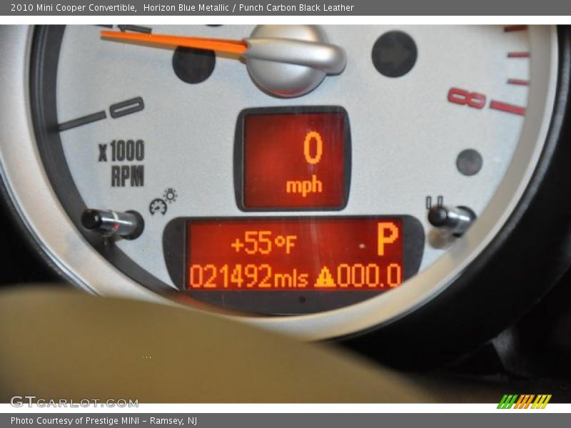 Horizon Blue Metallic / Punch Carbon Black Leather 2010 Mini Cooper Convertible