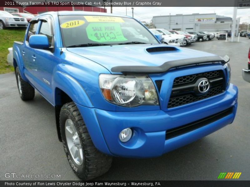 Speedway Blue / Graphite Gray 2011 Toyota Tacoma V6 TRD Sport Double Cab 4x4