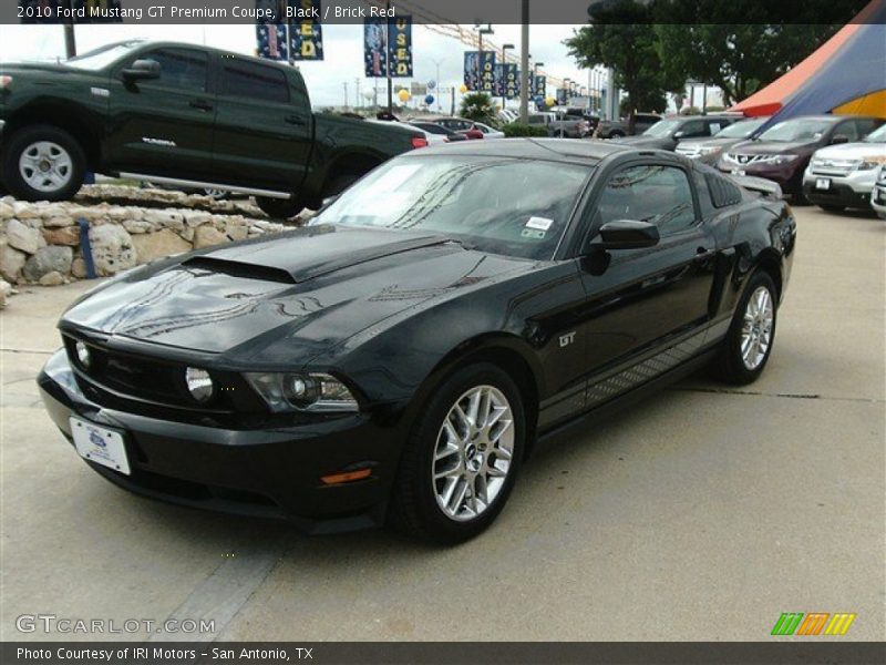 Black / Brick Red 2010 Ford Mustang GT Premium Coupe
