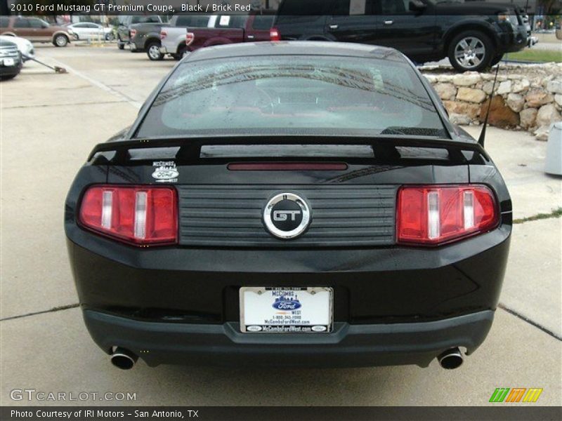 Black / Brick Red 2010 Ford Mustang GT Premium Coupe