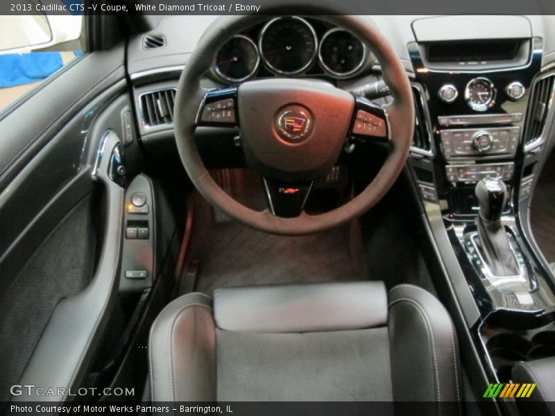 White Diamond Tricoat / Ebony 2013 Cadillac CTS -V Coupe