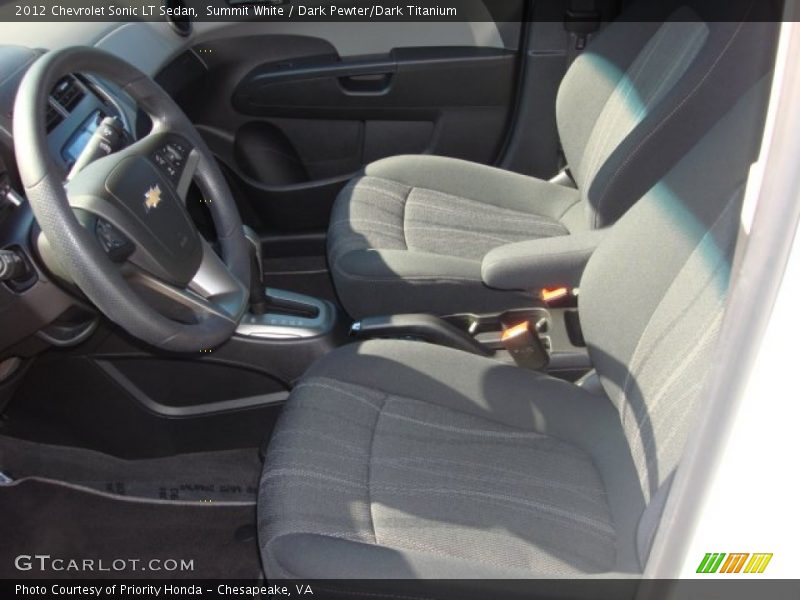 Summit White / Dark Pewter/Dark Titanium 2012 Chevrolet Sonic LT Sedan