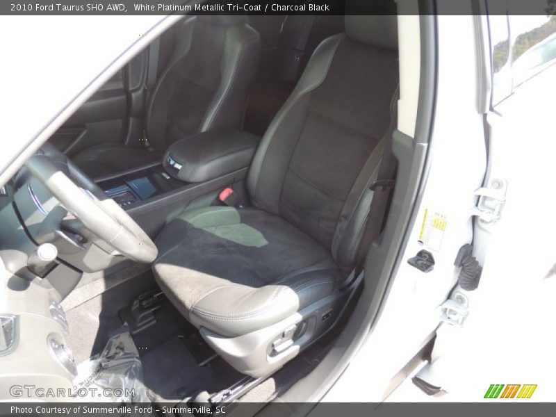 White Platinum Metallic Tri-Coat / Charcoal Black 2010 Ford Taurus SHO AWD