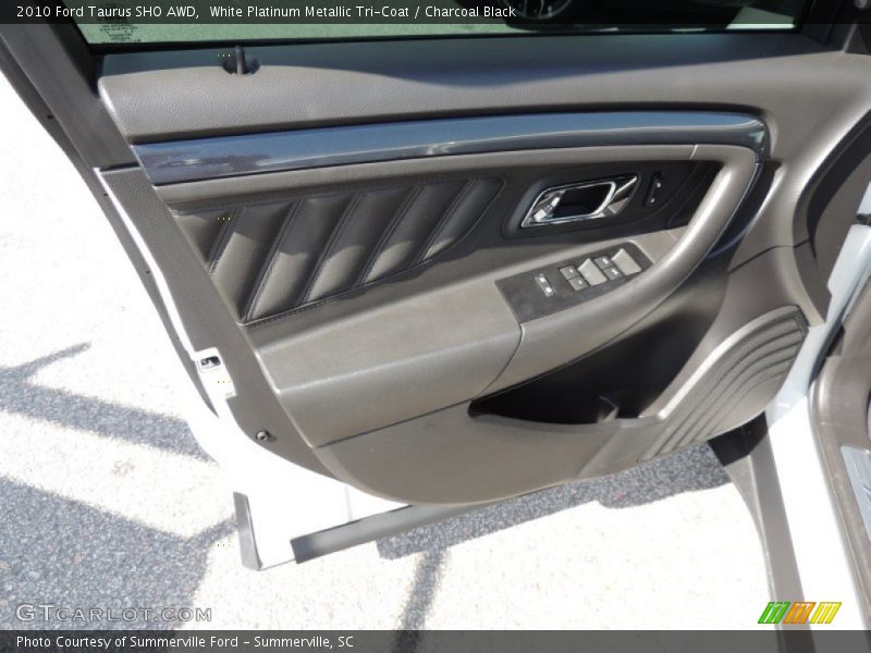 White Platinum Metallic Tri-Coat / Charcoal Black 2010 Ford Taurus SHO AWD