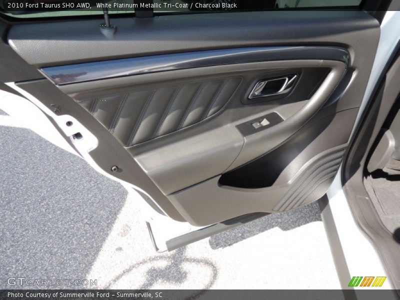 White Platinum Metallic Tri-Coat / Charcoal Black 2010 Ford Taurus SHO AWD