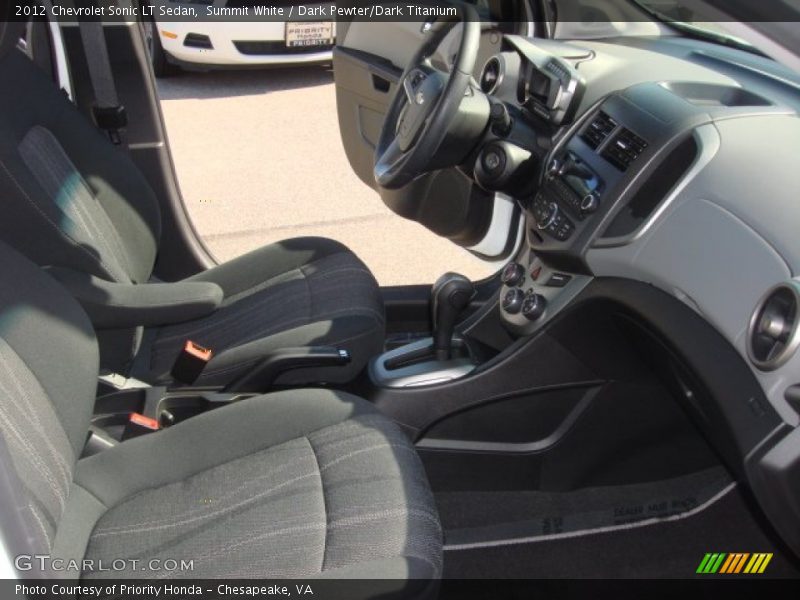Summit White / Dark Pewter/Dark Titanium 2012 Chevrolet Sonic LT Sedan