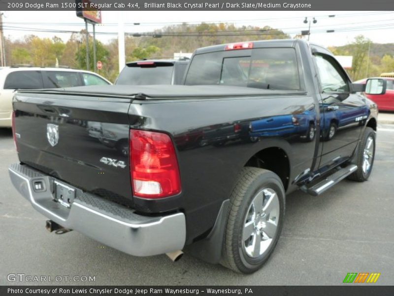 Brilliant Black Crystal Pearl / Dark Slate/Medium Graystone 2009 Dodge Ram 1500 SLT Regular Cab 4x4