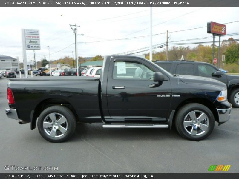 Brilliant Black Crystal Pearl / Dark Slate/Medium Graystone 2009 Dodge Ram 1500 SLT Regular Cab 4x4