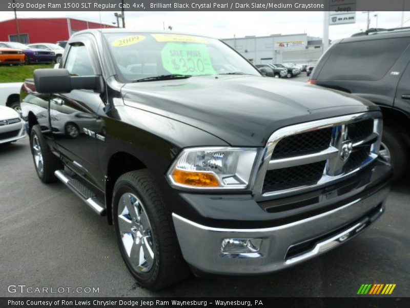Brilliant Black Crystal Pearl / Dark Slate/Medium Graystone 2009 Dodge Ram 1500 SLT Regular Cab 4x4