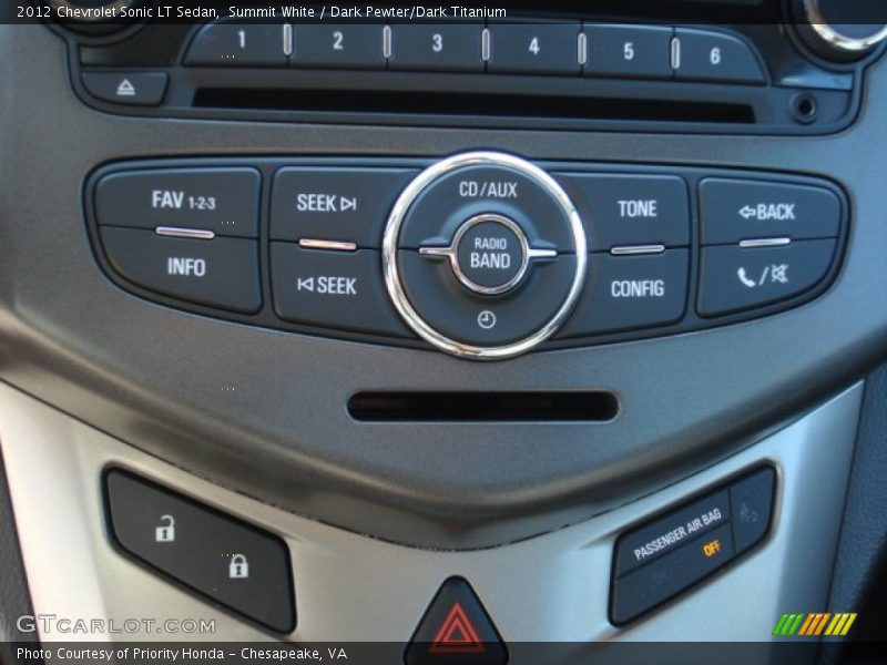 Summit White / Dark Pewter/Dark Titanium 2012 Chevrolet Sonic LT Sedan