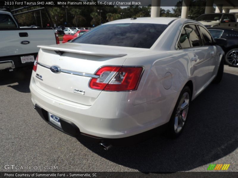 White Platinum Metallic Tri-Coat / Charcoal Black 2010 Ford Taurus SHO AWD
