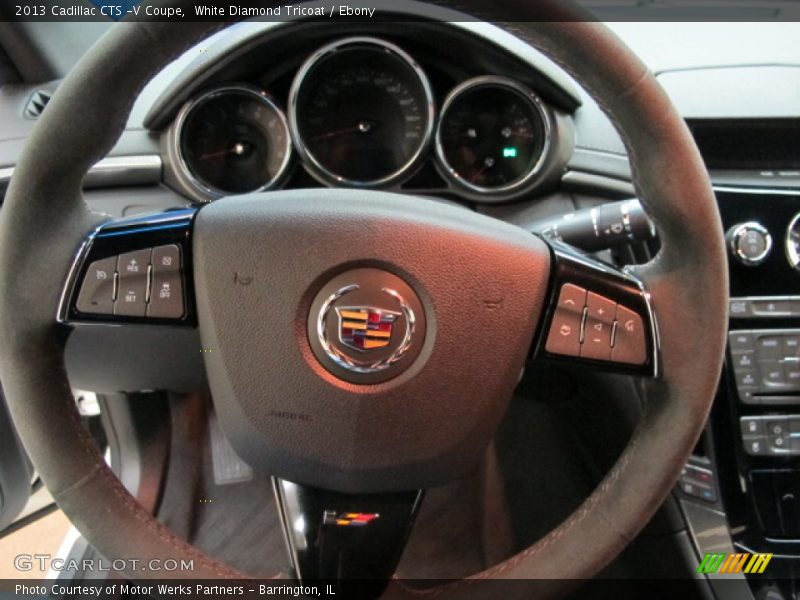 White Diamond Tricoat / Ebony 2013 Cadillac CTS -V Coupe