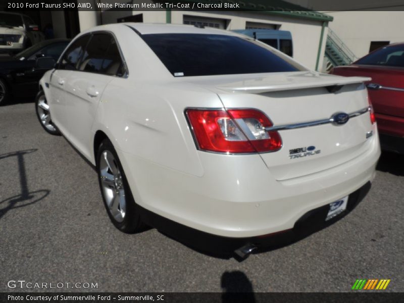 White Platinum Metallic Tri-Coat / Charcoal Black 2010 Ford Taurus SHO AWD