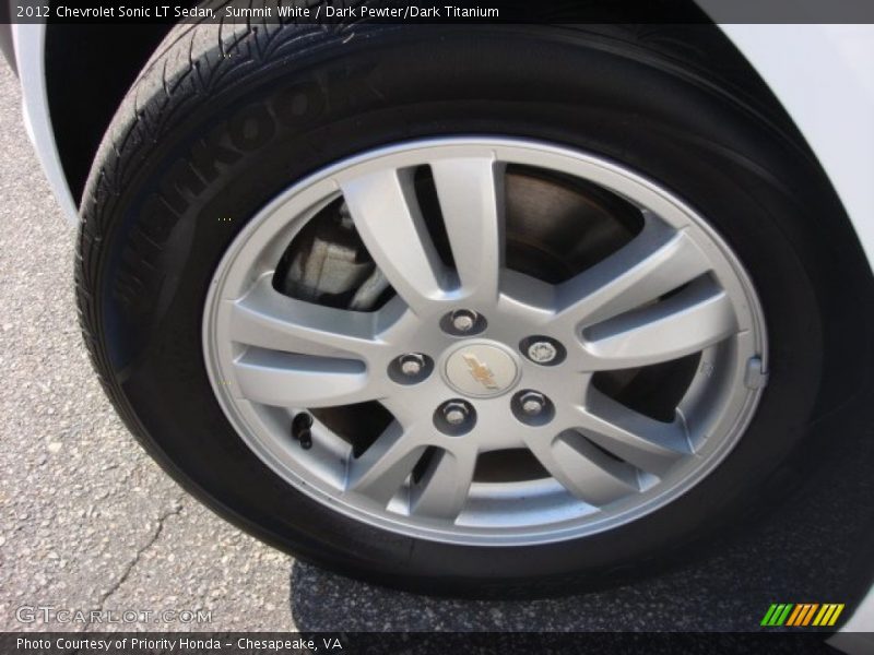 Summit White / Dark Pewter/Dark Titanium 2012 Chevrolet Sonic LT Sedan