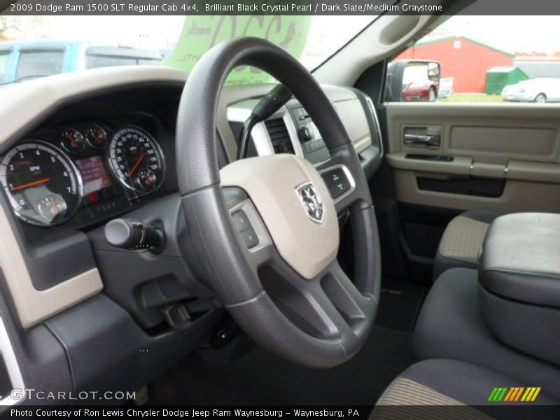 Brilliant Black Crystal Pearl / Dark Slate/Medium Graystone 2009 Dodge Ram 1500 SLT Regular Cab 4x4