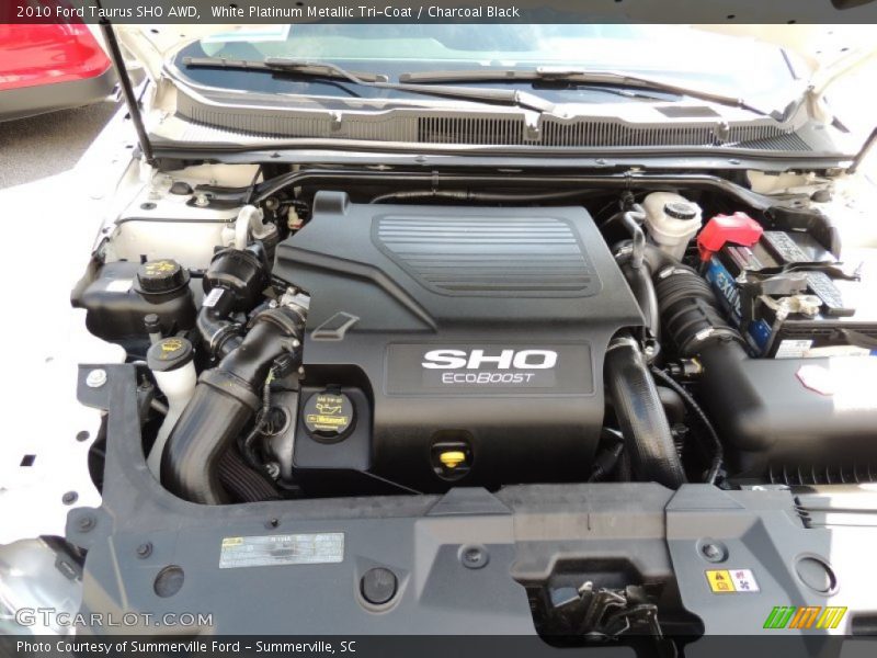 White Platinum Metallic Tri-Coat / Charcoal Black 2010 Ford Taurus SHO AWD