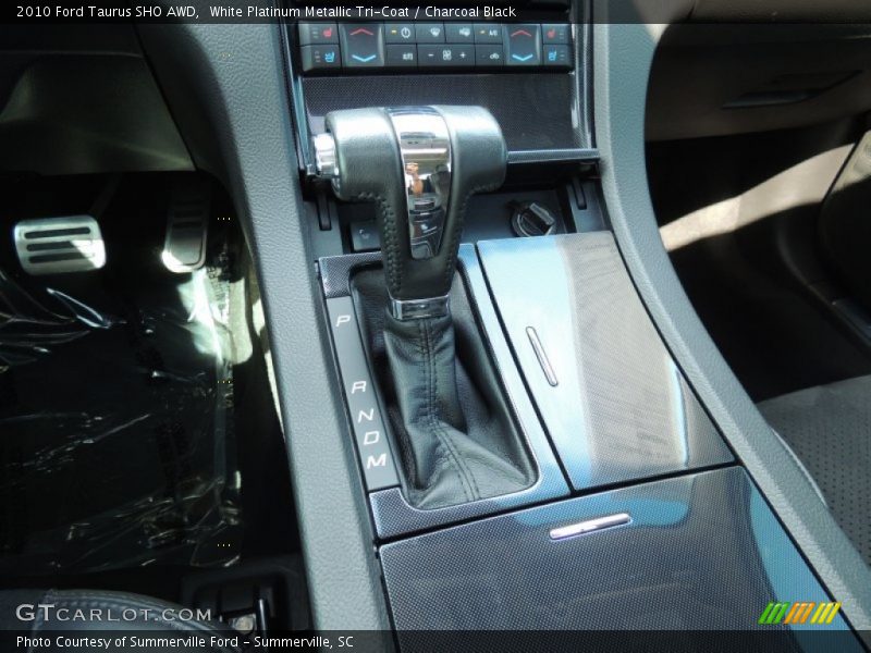 White Platinum Metallic Tri-Coat / Charcoal Black 2010 Ford Taurus SHO AWD