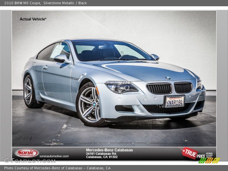 Silverstone Metallic / Black 2010 BMW M6 Coupe