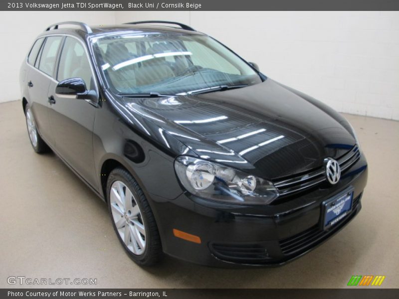 Black Uni / Cornsilk Beige 2013 Volkswagen Jetta TDI SportWagen