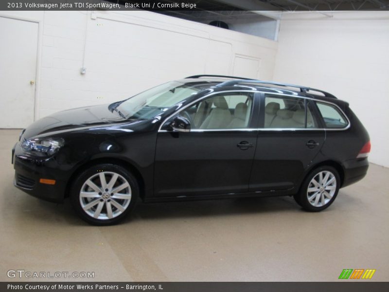 Black Uni / Cornsilk Beige 2013 Volkswagen Jetta TDI SportWagen