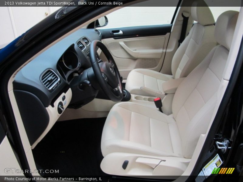 Black Uni / Cornsilk Beige 2013 Volkswagen Jetta TDI SportWagen