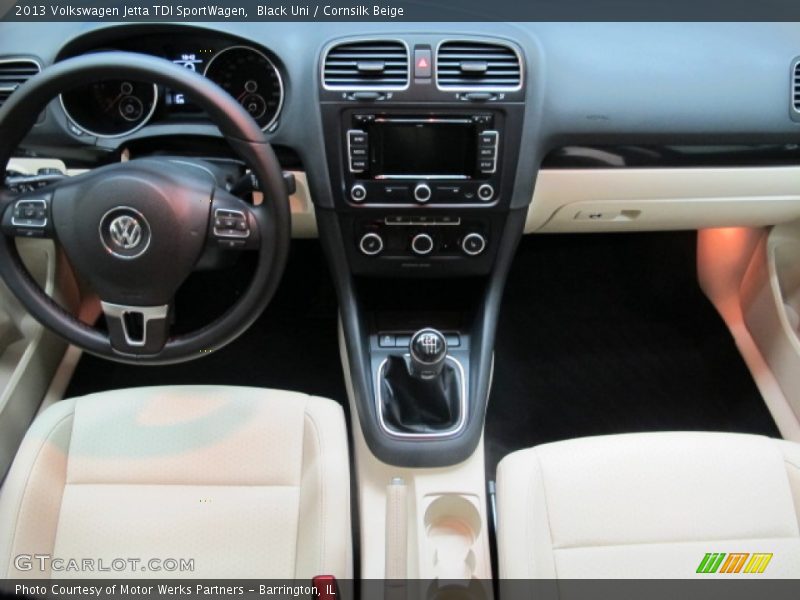 Black Uni / Cornsilk Beige 2013 Volkswagen Jetta TDI SportWagen