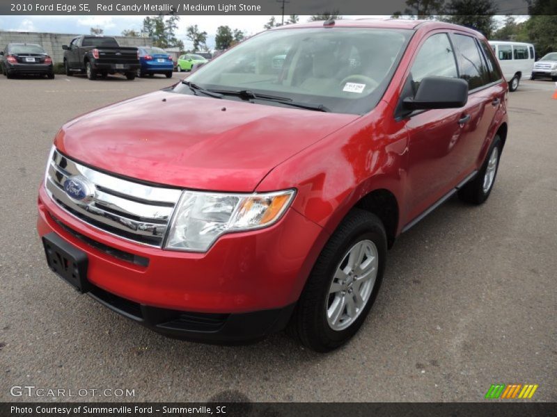 Red Candy Metallic / Medium Light Stone 2010 Ford Edge SE