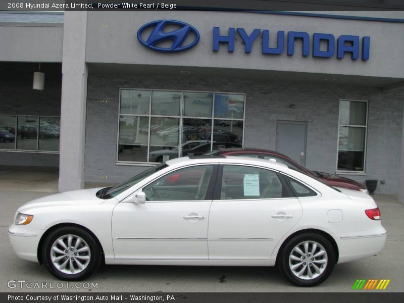 Powder White Pearl / Beige 2008 Hyundai Azera Limited