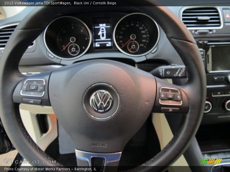 Black Uni / Cornsilk Beige 2013 Volkswagen Jetta TDI SportWagen