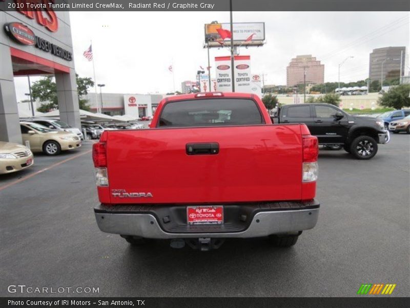 Radiant Red / Graphite Gray 2010 Toyota Tundra Limited CrewMax