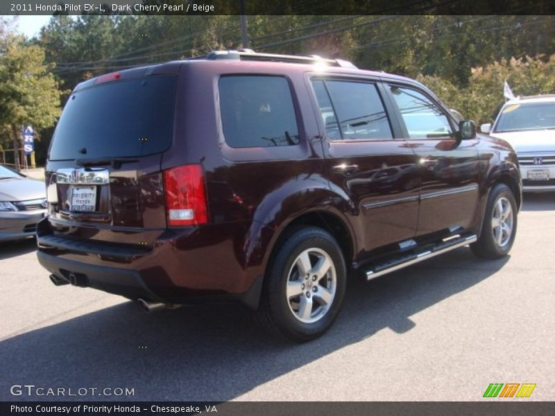 Dark Cherry Pearl / Beige 2011 Honda Pilot EX-L