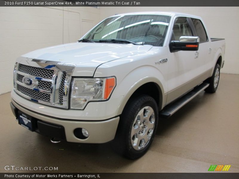 White Platinum Metallic Tri Coat / Tan 2010 Ford F150 Lariat SuperCrew 4x4