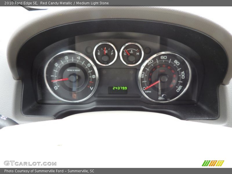Red Candy Metallic / Medium Light Stone 2010 Ford Edge SE