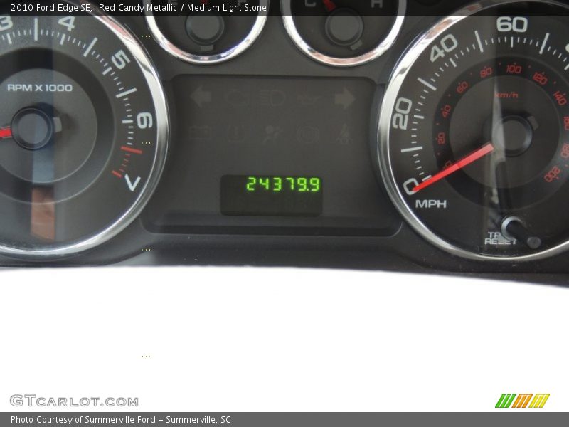 Red Candy Metallic / Medium Light Stone 2010 Ford Edge SE
